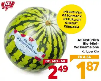 Billa Ja! Natürlich Bio-Mini- Wassermelone Angebot