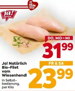 Billa Ja! Natürlich Bio-Filet vom Wiesenhendl Angebot