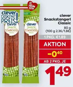 Billa Clever snackstangerl classic Angebot