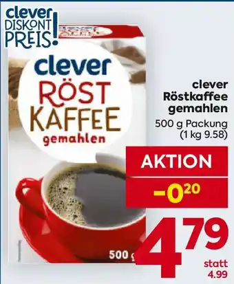 Billa Clever röstkaffee gemahlen Angebot