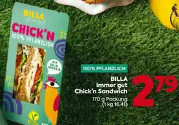 Billa Billa immer gut chick'n sandwich Angebot