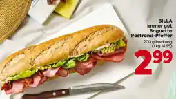 Billa Billa immer gut baguette pastrami-pfeffer Angebot
