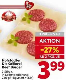Billa Hofstädter Die Grillerei Beef Burger Angebot