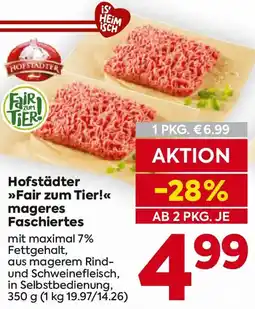 Billa Hofstädter Fair zum Tier! mageres Faschiertes Angebot
