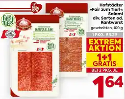 Billa Hofstädter Fair zum Tier! Salami od. Kantwurst Angebot