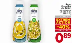 Billa Rama Cremefine Angebot