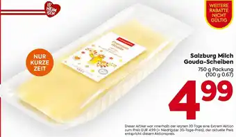 Billa Salzburg Milch Gouda-Scheiben Angebot
