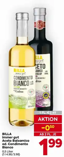 Billa BILLA immer gut Aceto Balsamico od. Condimento Bianco Angebot