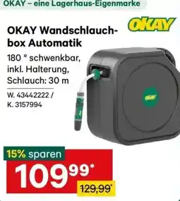 Lagerhaus OKAY Wandschlauchbox Automatik Angebot