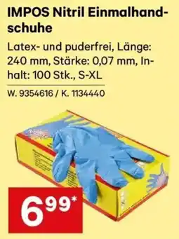 Lagerhaus IMPOS Nitril Einmalhandschuhe Angebot