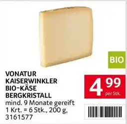Transgourmet Vonatur Kaiserwinkler Bio-Käse Bergkristall Angebot