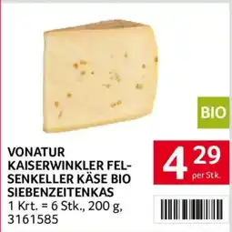 Transgourmet Vonatur Kaiserwinkler Felsenkeller Käse Bio Siebenzeitenkas Angebot