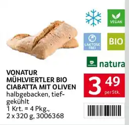 Transgourmet Vonatur Mühlviertler Bio Ciabatta mit Oliven Angebot