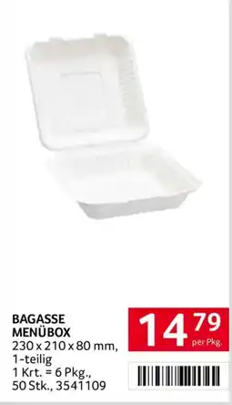 Transgourmet Bagasse Menübox Angebot