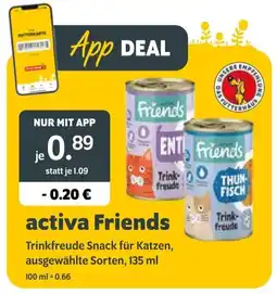 Das Futterhaus activa Friends Trinkfreude Snack für Katzen Angebot