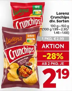 Billa Lorenz Crunchips Angebot