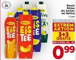 Billa Rauch Eistee od. Nativa Angebot