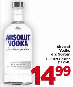 Billa Absolut Vodka Angebot
