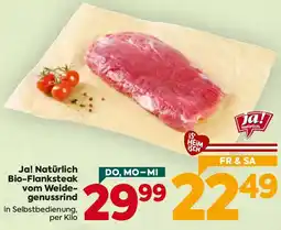 Billa Ja! natürlich bio-flanksteak vom weide genussrind Angebot