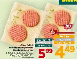 Billa Ja! natürlich bio-hamburger vom weidegenussrind Angebot