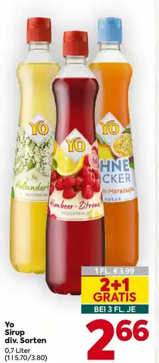 Billa Yo Sirup Angebot