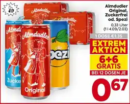 Billa Almdudler original, zuckerfrei od. spezi Angebot