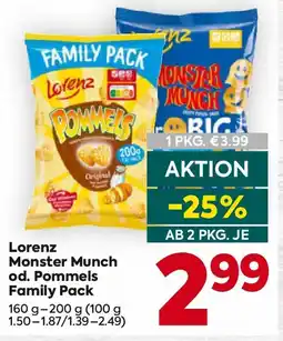 Billa Lorenz Monster Munch od. Pommels Family Pack Angebot