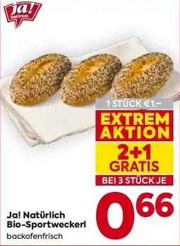 Billa Ja! natürlich bio-sportweckerl Angebot