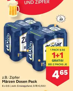 MPreis Z.b.: zipfer märzen dosen pack Angebot