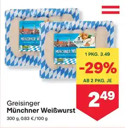 MPreis Greisinger Münchner Weißwurst Angebot
