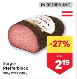 MPreis Sorger Pfefferblock Angebot