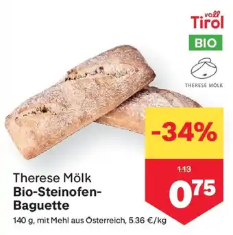 MPreis Therese mölk bio-steinofen- baguette Angebot