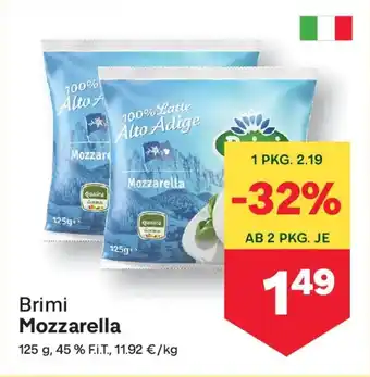 MPreis Brimi mozzarella Angebot