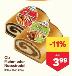 MPreis Ölz mohn- oder nussstrudel Angebot