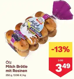 MPreis Olz milch brötle mit rosinen Angebot