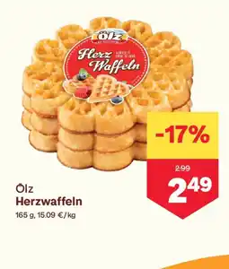 MPreis Ölz herzwaffeln Angebot