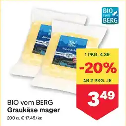 MPreis Bio vom berg graukäse mager Angebot