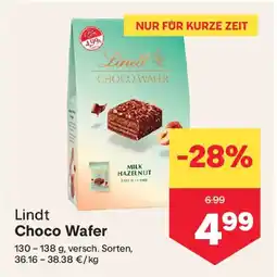 MPreis Lindt choco wafer Angebot