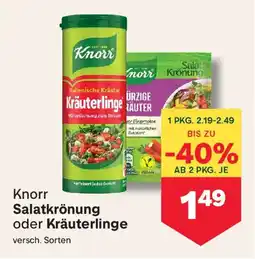 MPreis Knorr Salatkrönung oder Kräuterlinge Angebot