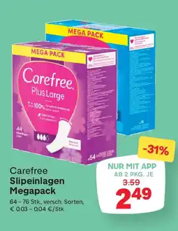 MPreis Carefree slipeinlagen megapack Angebot