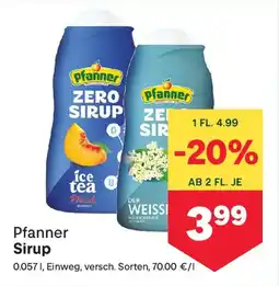 MPreis Pfanner Sirup Angebot