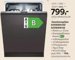 XXXLutz Geschirrspüler s155ebx15e/ s255ebx15e Angebot