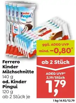 ADEG Ferrero Kinder Milchschneite Angebot