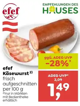 ADEG efef Käsewurst Angebot