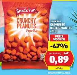 Hofer Snack Fun Crunchy Peanuts Paprika Angebot