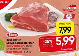 Spar TANN ausgelöster Schweinsschopfbraten Angebot