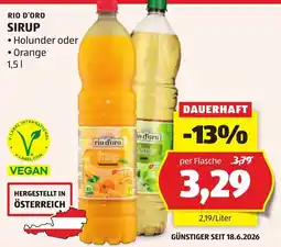 Hofer Rio d'Oro Sirup Angebot