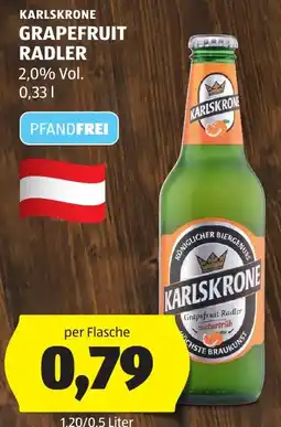 Hofer Karlskrone Grapefruit Radler Angebot