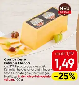Spar Coombe Castle Britischer Cheddar Angebot