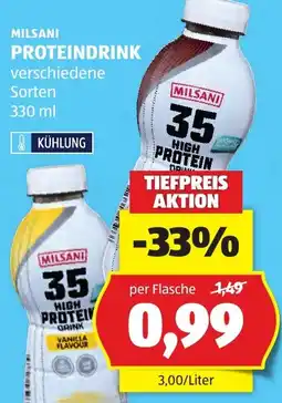 Hofer Milsani Proteindrink Angebot